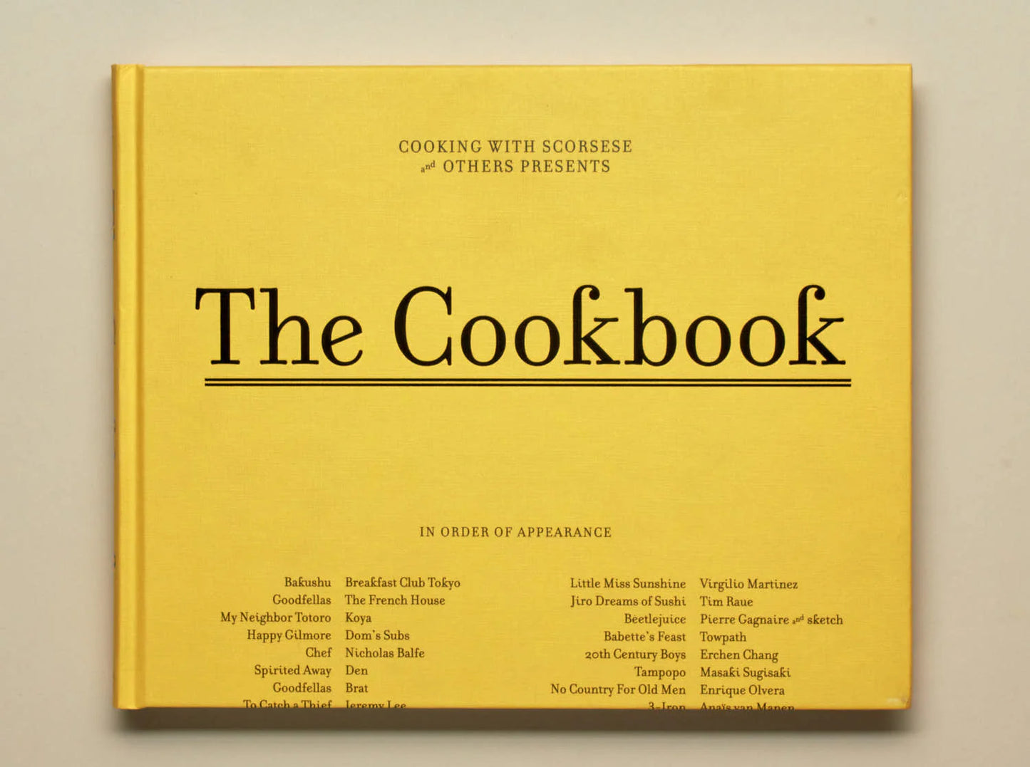 Cooking With Scorsese: The Cookbook