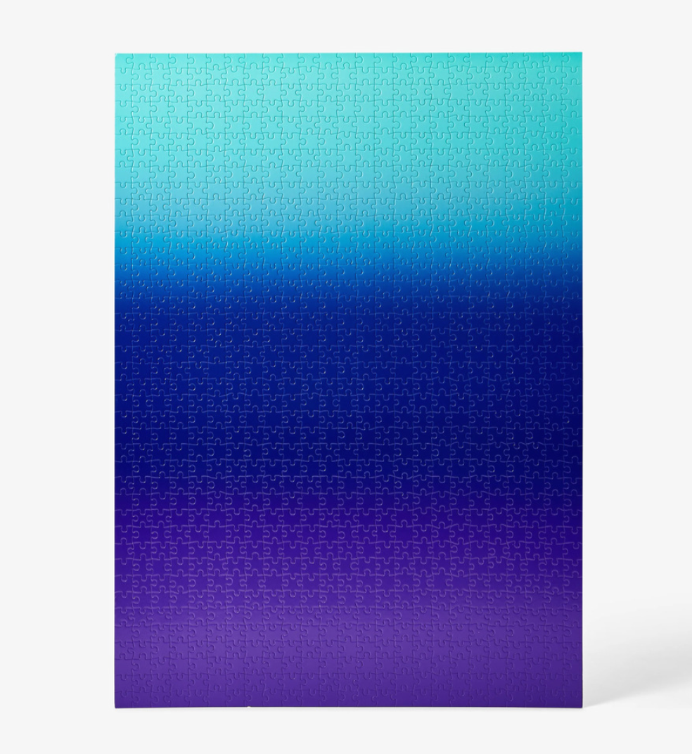 Gradient Puzzle: Turquesa/Azul/Morado - 1,000 pz