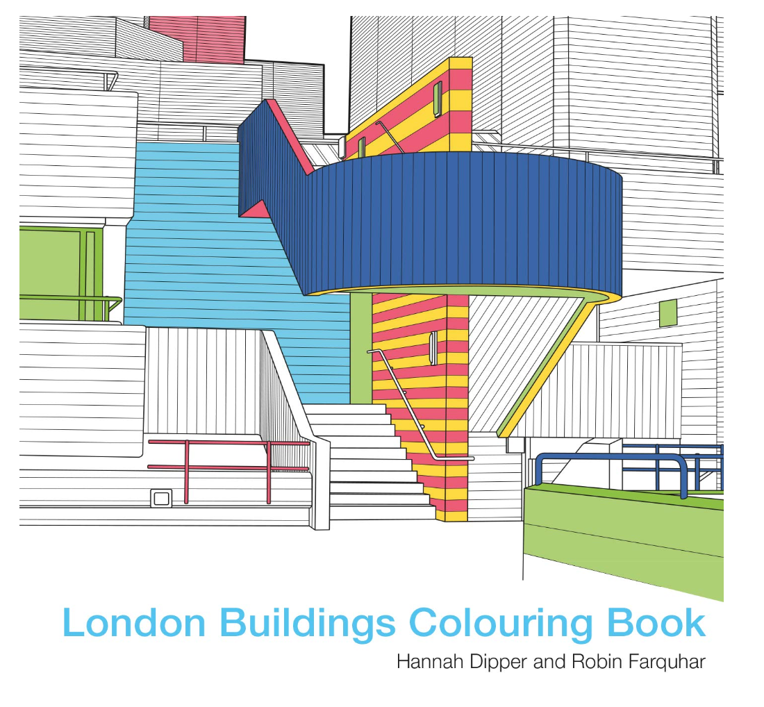 London buildings colouring book