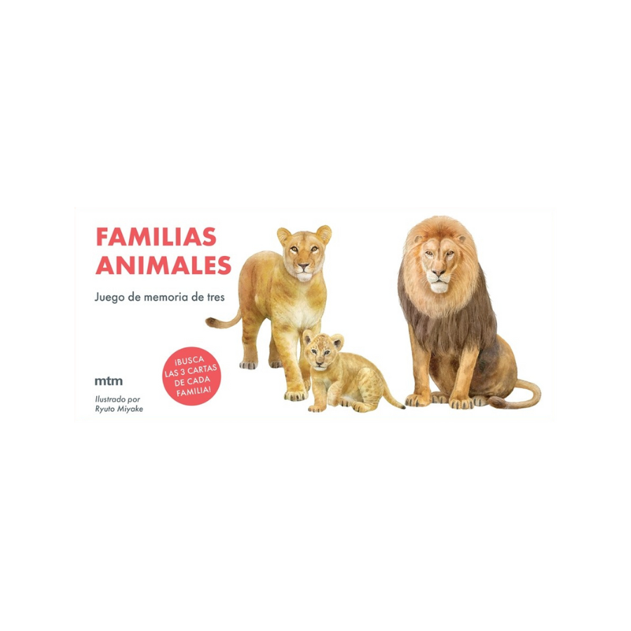 Familias Animales. Juego de Memoria de Tres