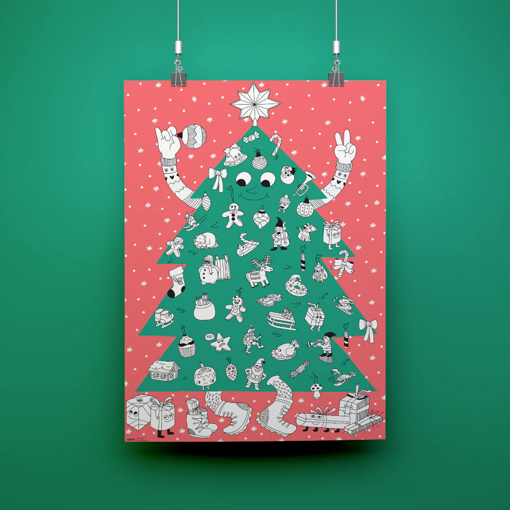 Christmas Tree - Póster Gigante con Stickers by Omy