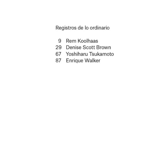 Registros de lo Ordinario - Enrique Walker